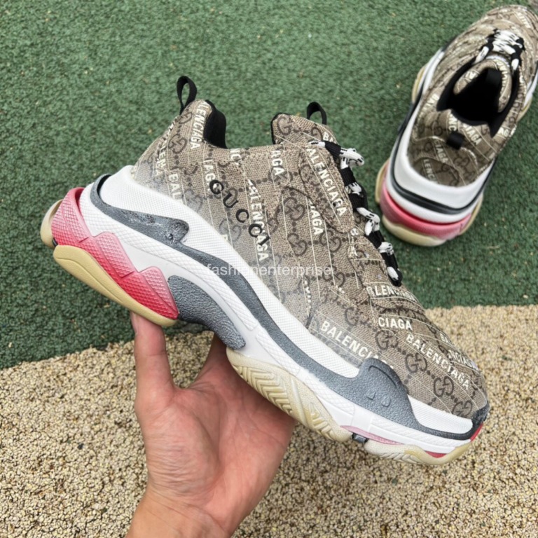 Gucci x Balenciaga Triple S Men s Fashion Footwear Sneakers on Carousell