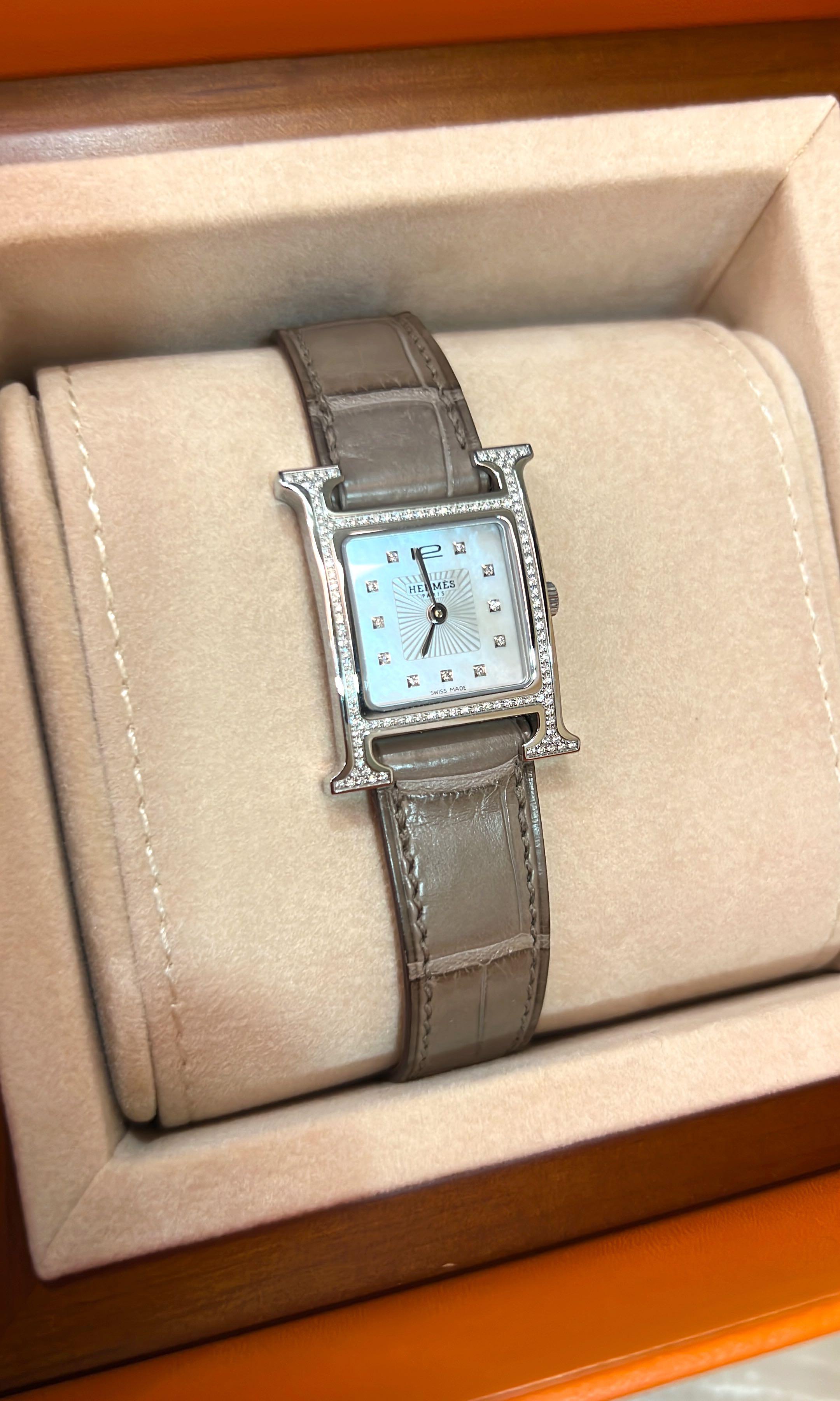 Hermes alligator clearance watch strap