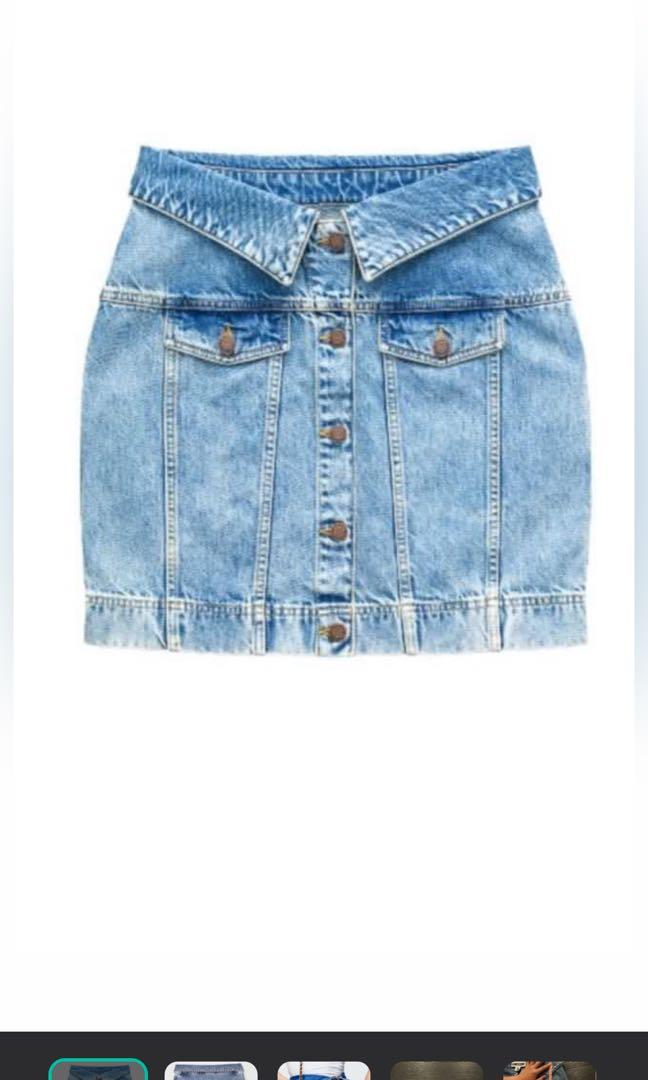 H&m moschino denim skirt hot sale