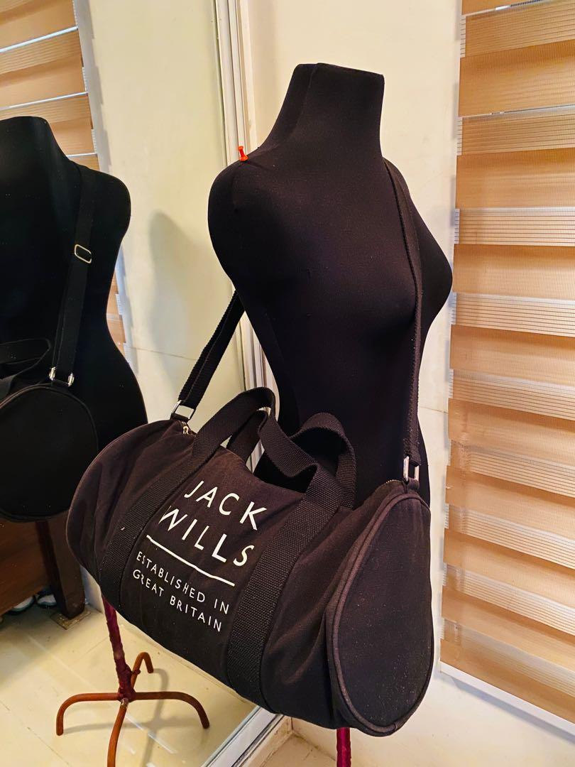 Jack Wills Black Duffle Bag, Men's 