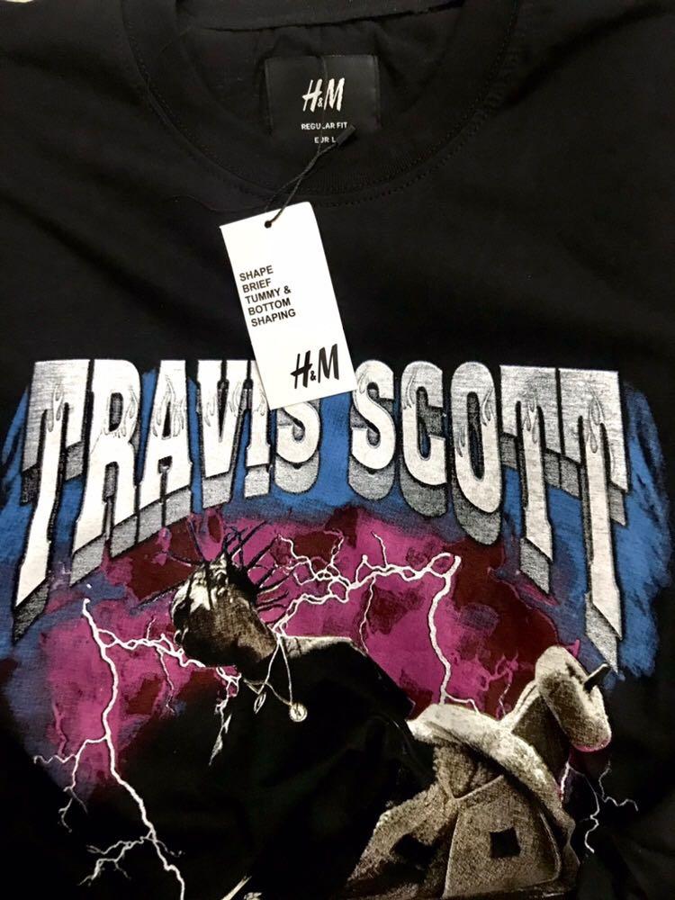 Kaos Travis Scott Thunder Tshirt H\u0026M 