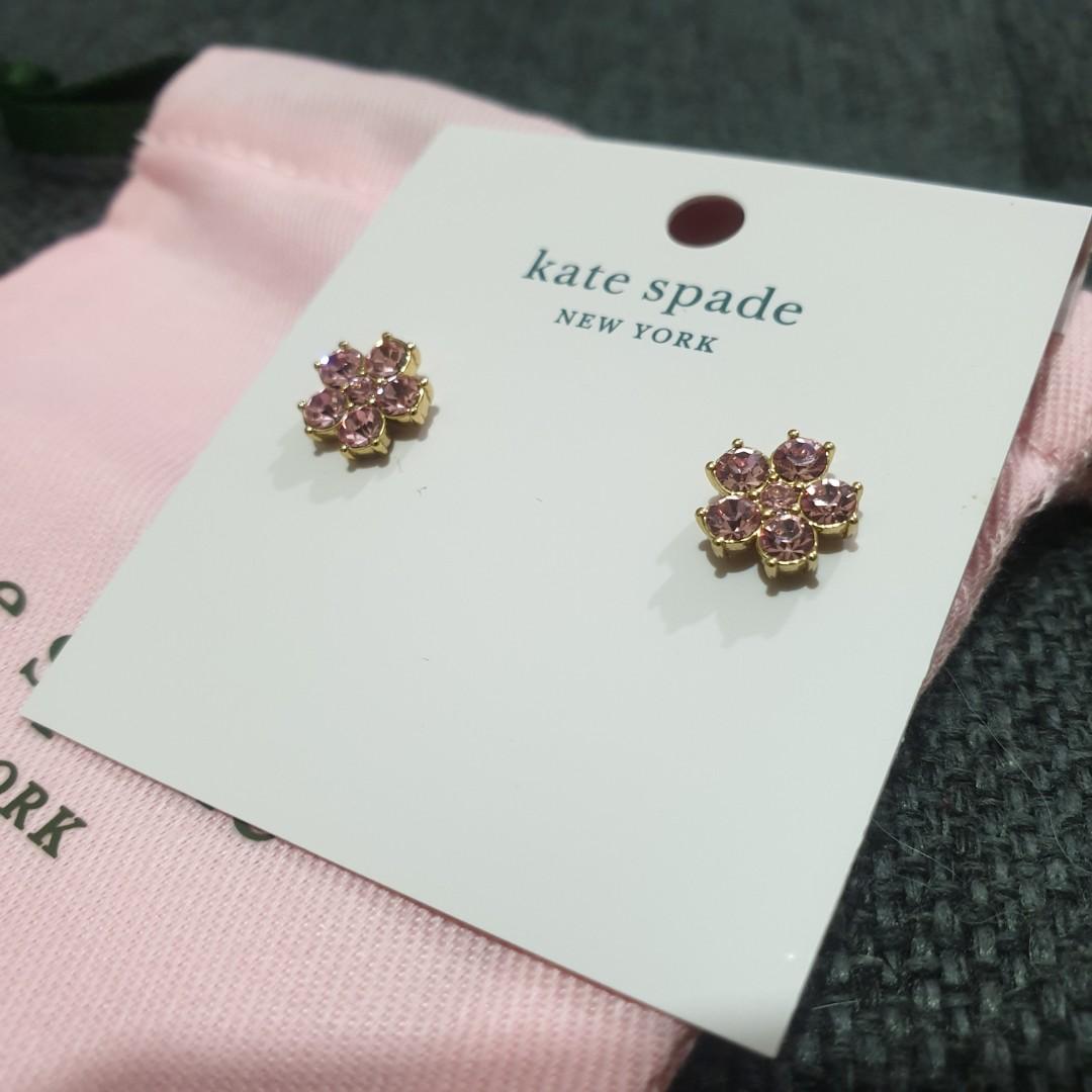Kate spade pink flower best sale earrings