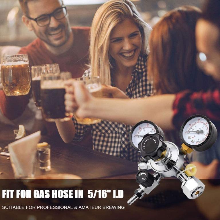 Keg Regulator CO2, Kegerator Regulator CGA320, 060 PSI Working