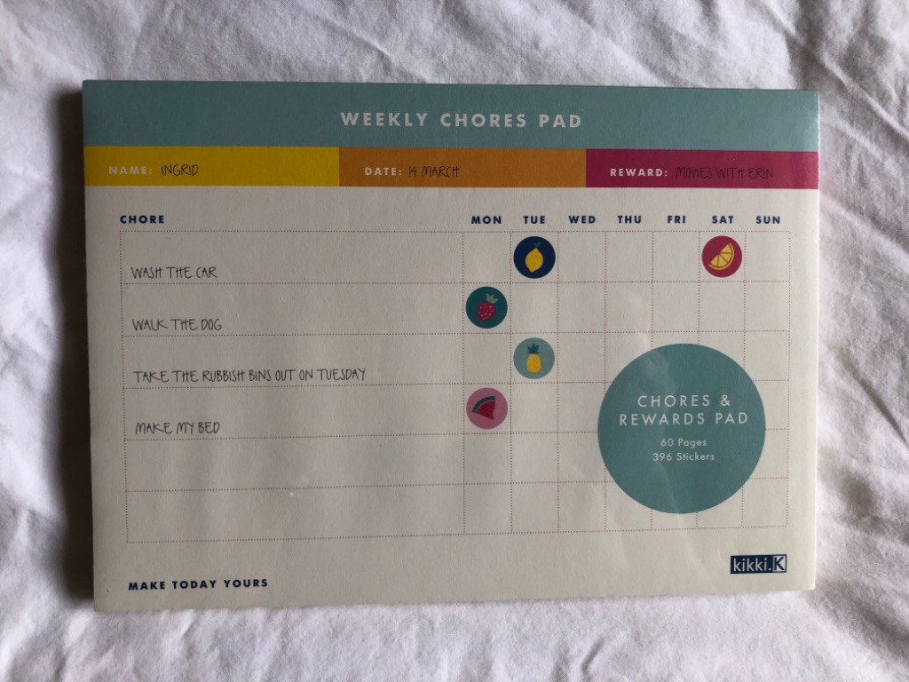 Kikki K NEW “Weekly Chore Pad” A5, Hobbies & Toys, Stationery & Craft ...