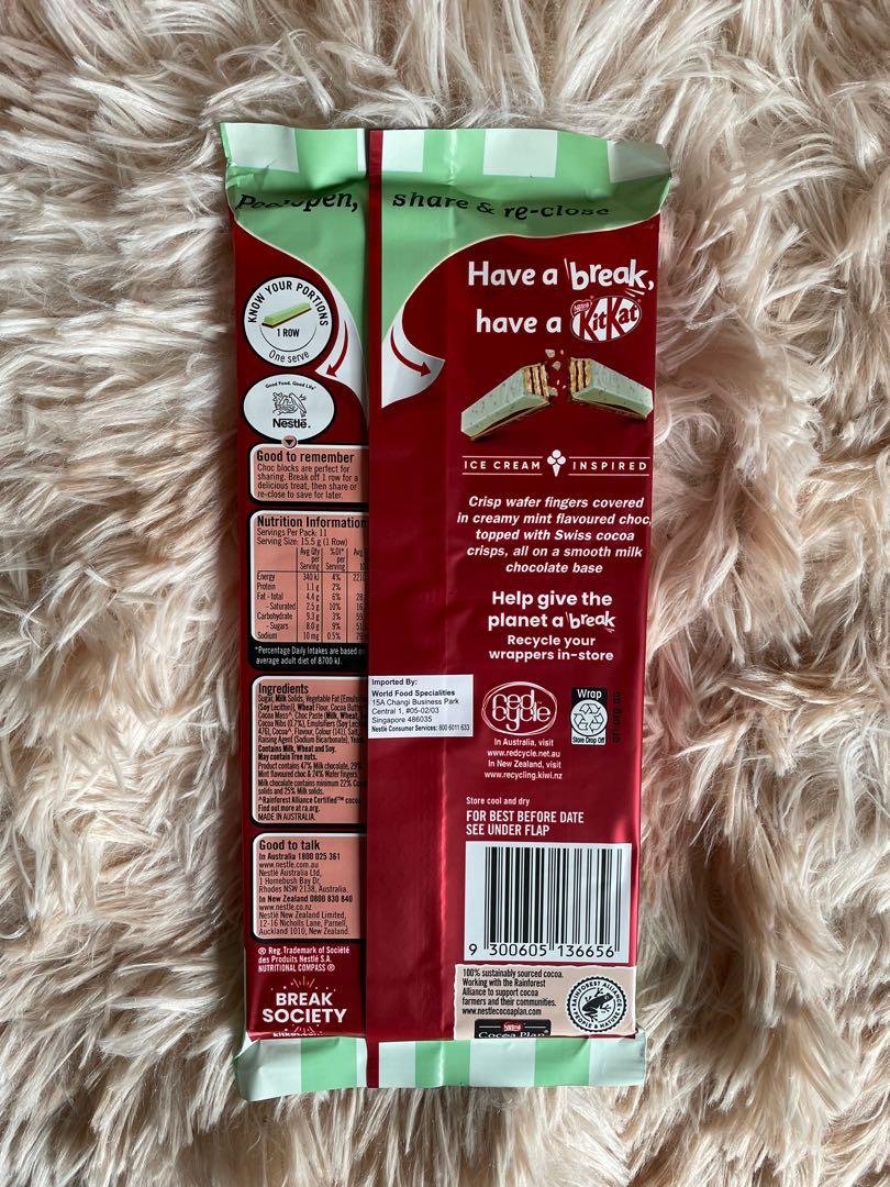 KitKat Mint Choc Chip, Food & Drinks, Packaged & Instant Food on Carousell