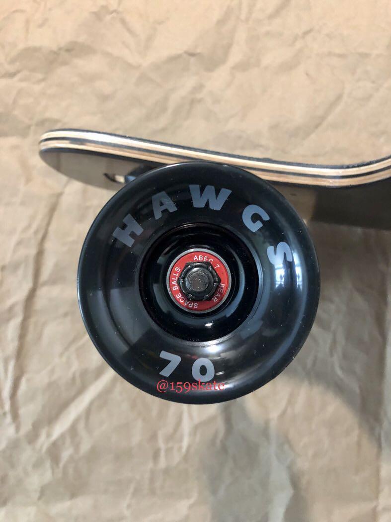 Landyachtz Drop Hammer Pinecone Black 70 Hawgs Longboard Loaded, Sports