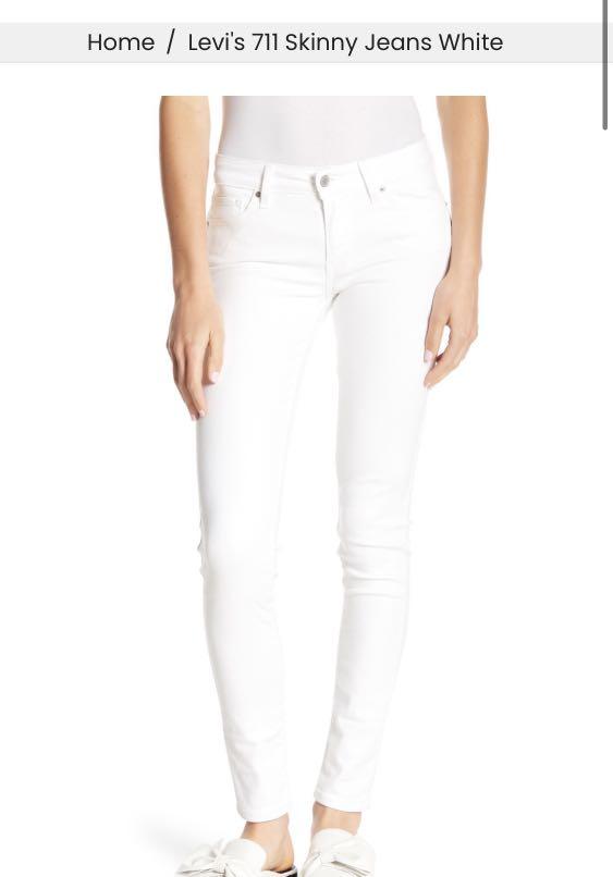 Levi's 711 best sale white