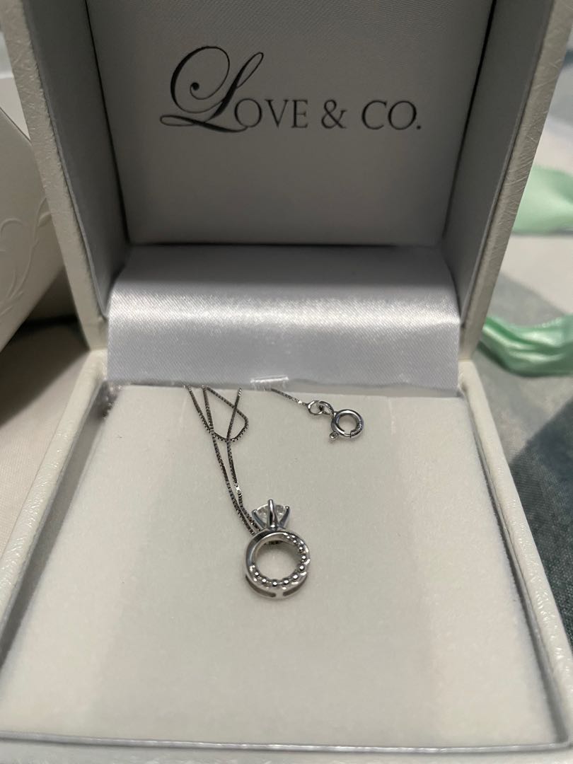 Love and co mini ring pendant necklace