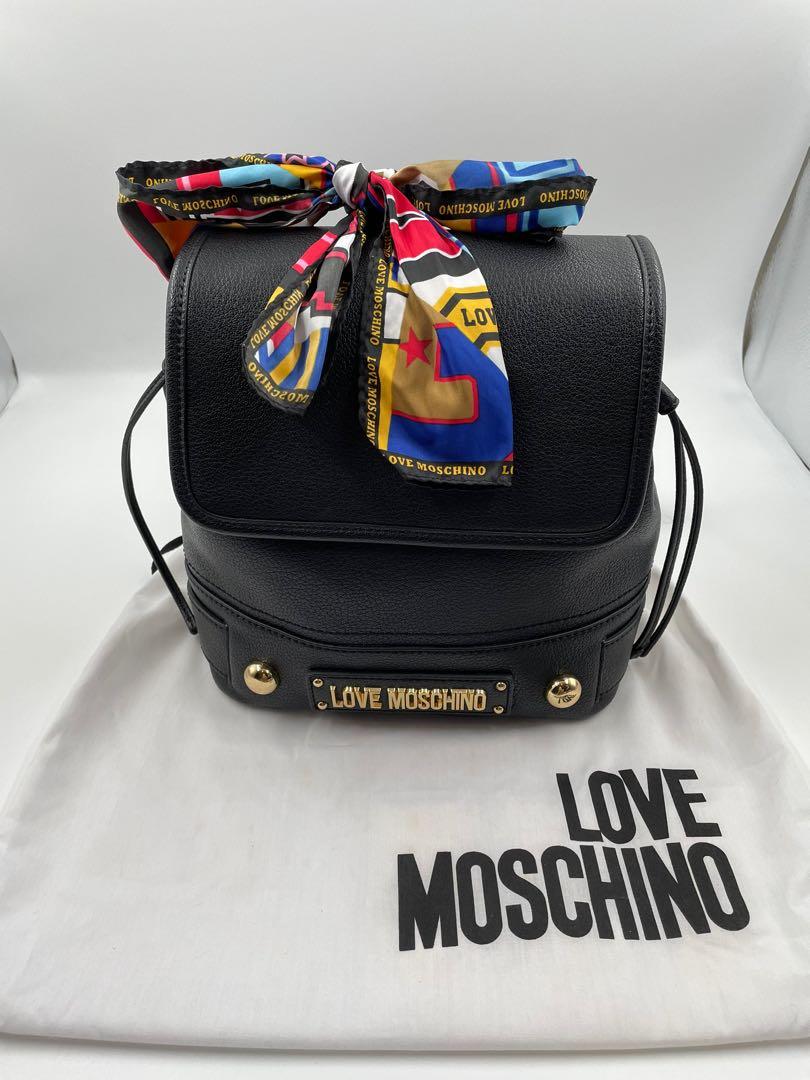 moschino black backpack