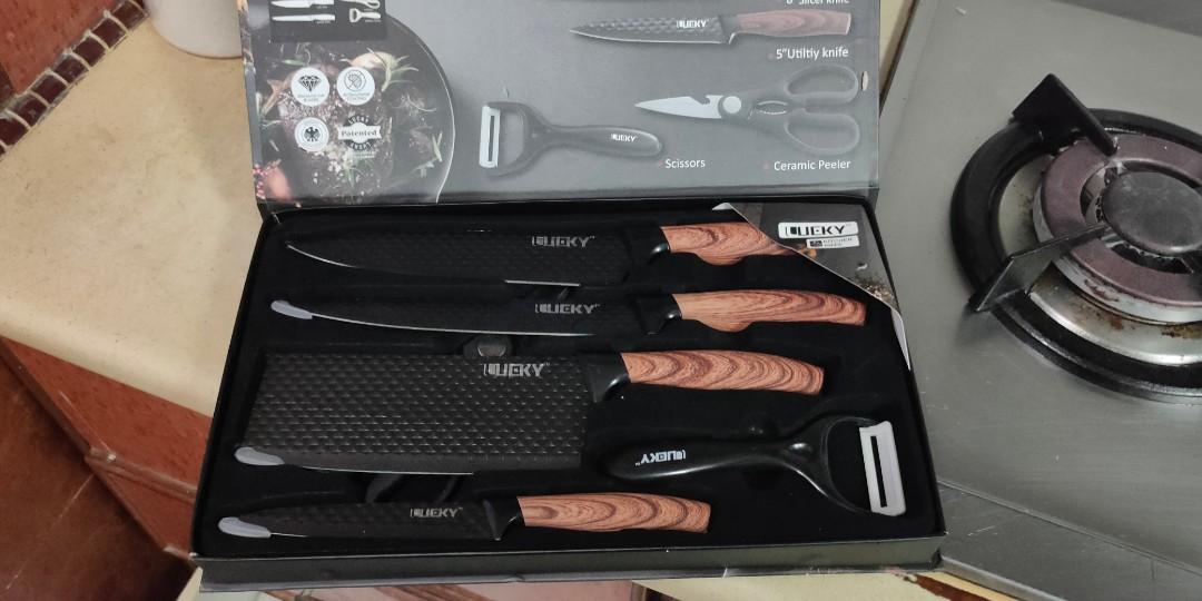 LUCKY KITCHEN KNIFE SET, Furniture & Home Living, Kitchenware