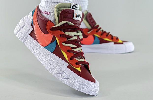 FULL SIZES] Kaws x Sacai x Nike Blazer Low Team Red, Men's Fashion,  Footwear, Sneakers on Carousell