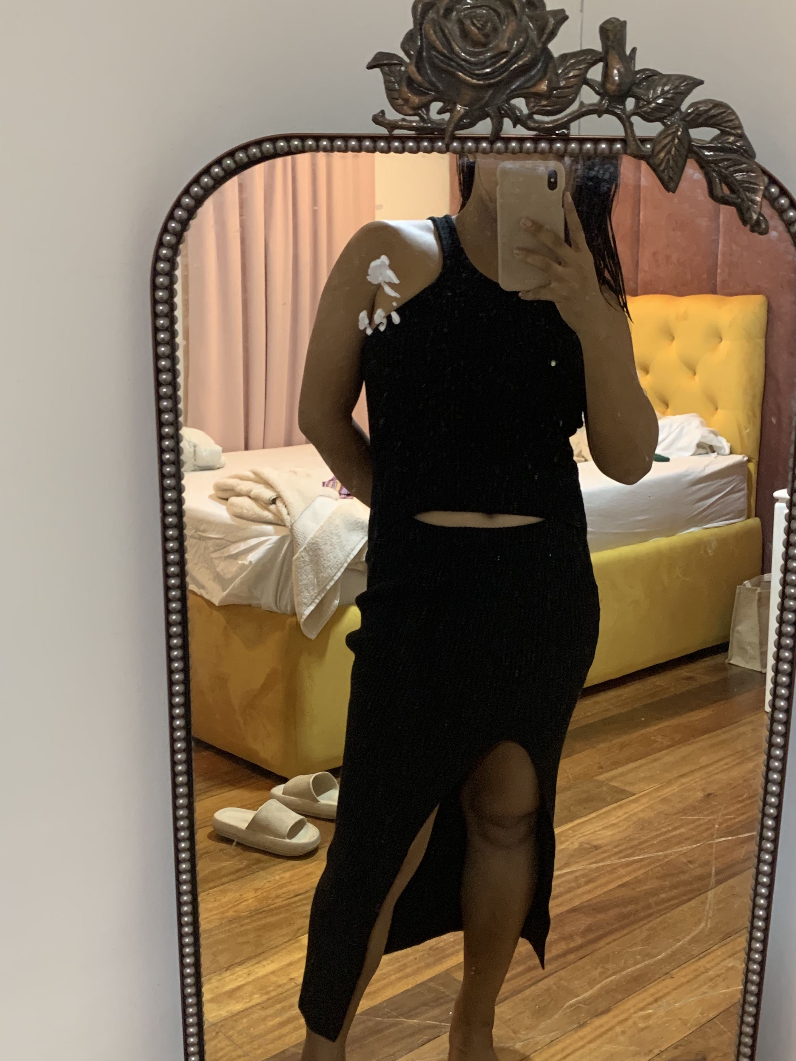 Maurie \u0026 Eve Black Knit Midi Dress with 