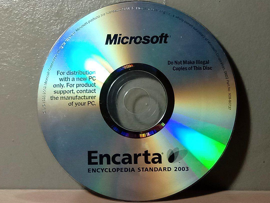 MICROSOFT ENCARTA ENCYCLOPEDIA STANDARD 2003 SOFTWARE, Computers & Tech,  Parts & Accessories, Software on Carousell