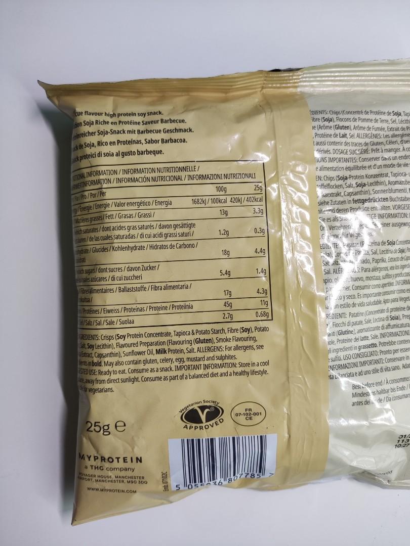 MYPROTEIN protein crisps (Barbeque), Health & Nutrition, Health