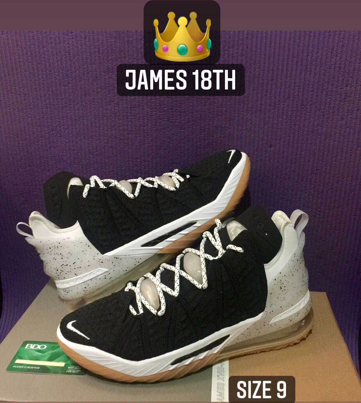 Lebron 18 black white store