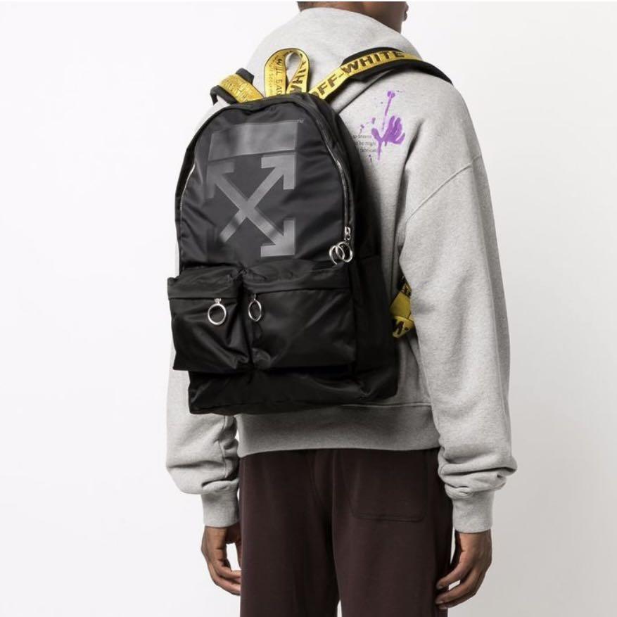 Off-White Arrow Print Backpack, Men's Fashion, Bags, Backpacks on ...