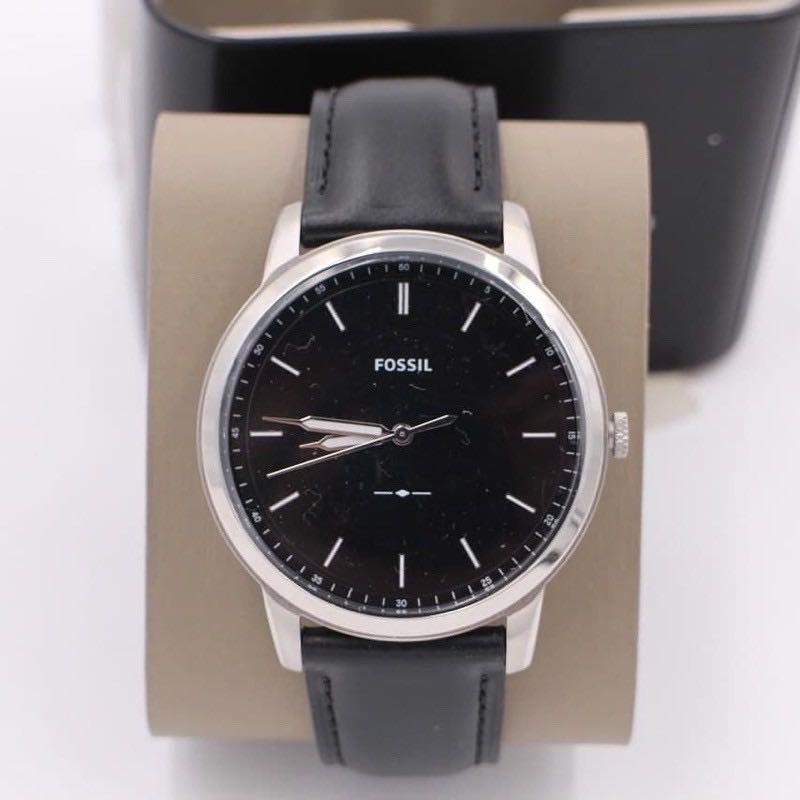 Original 100 Fossil Watch Men Black Leather Fs5398 Fesyen Pria