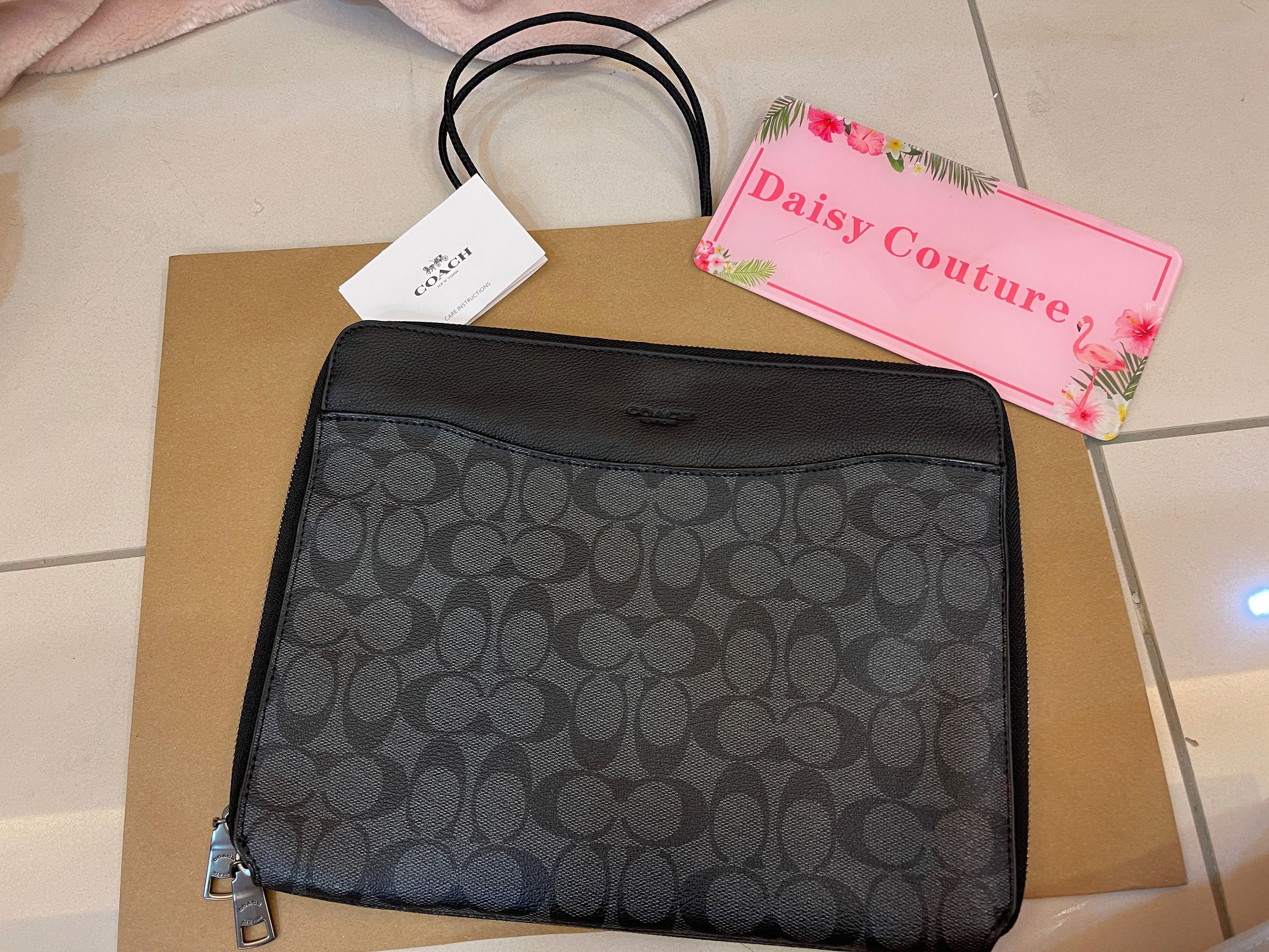Original coach men iPad sleeve monogram clutch men