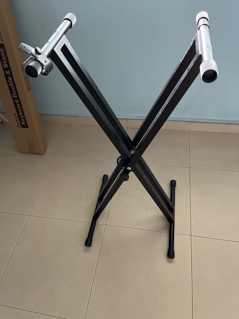 Piano keyboard X stand with keyboard cover, Hobbies & Toys, Music