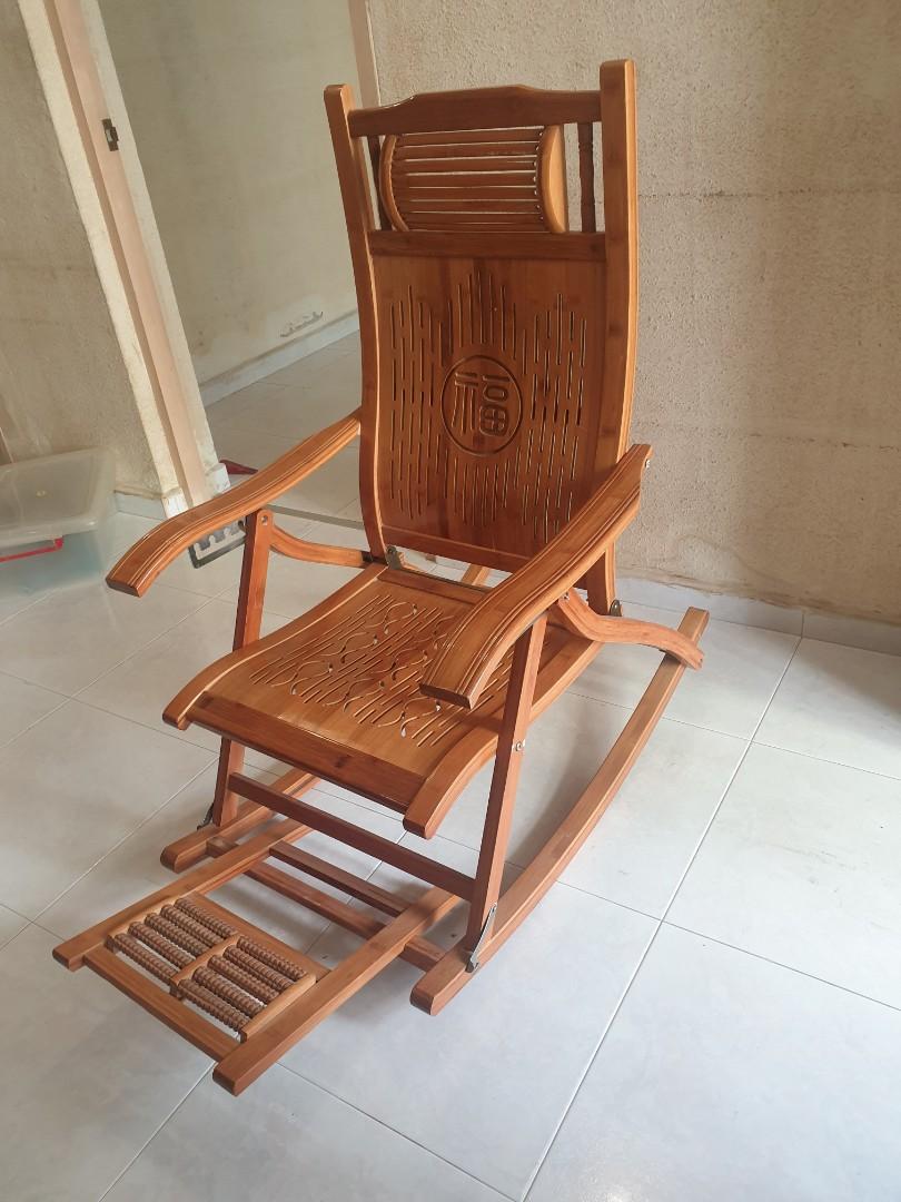 Preloved wooden rocking chair