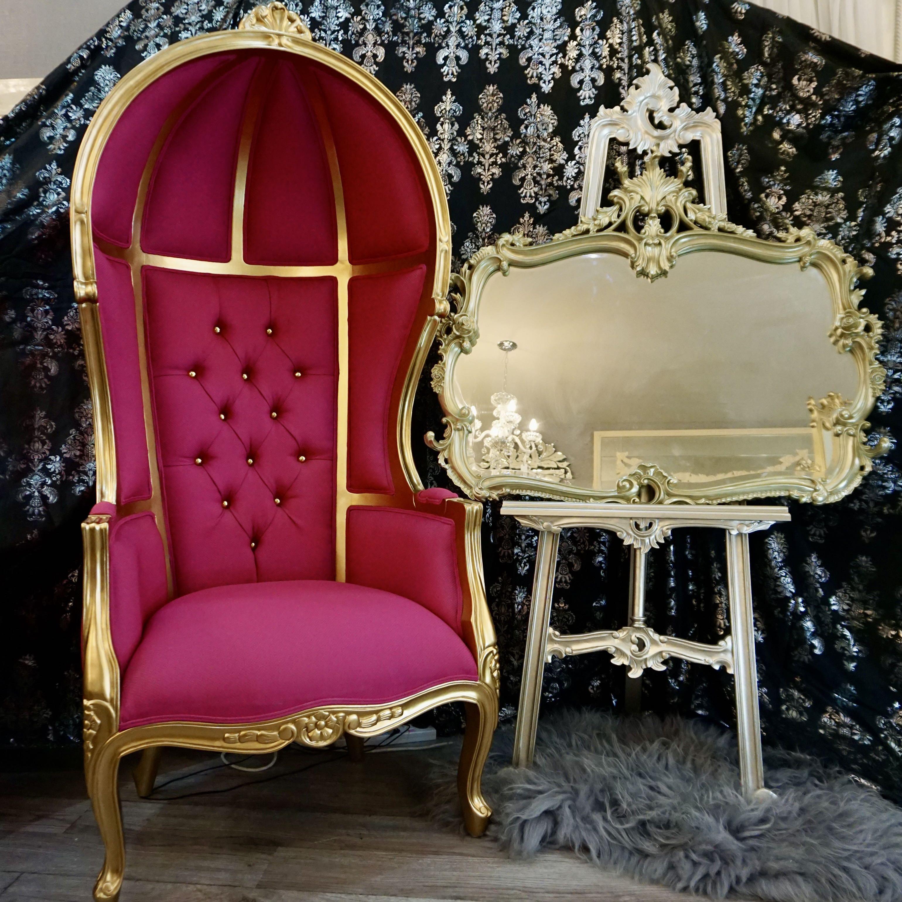 Rose gold throne chair new arrivals