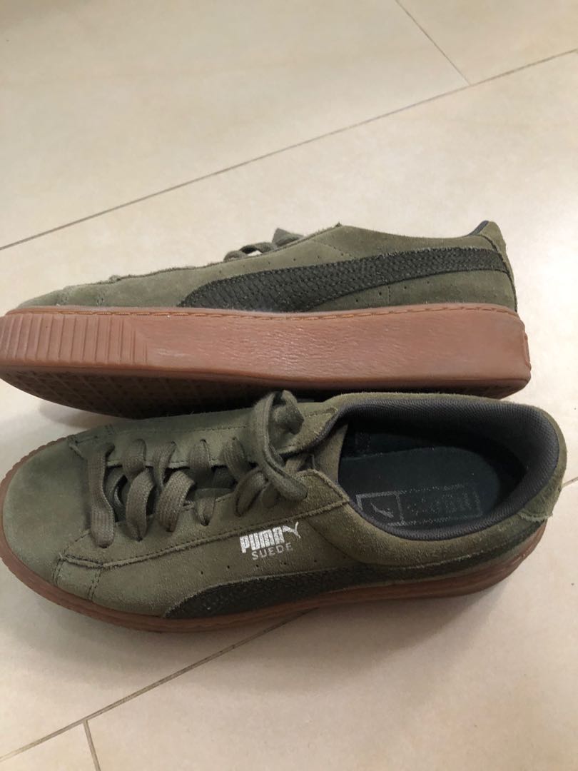 Puma olive hotsell shoes
