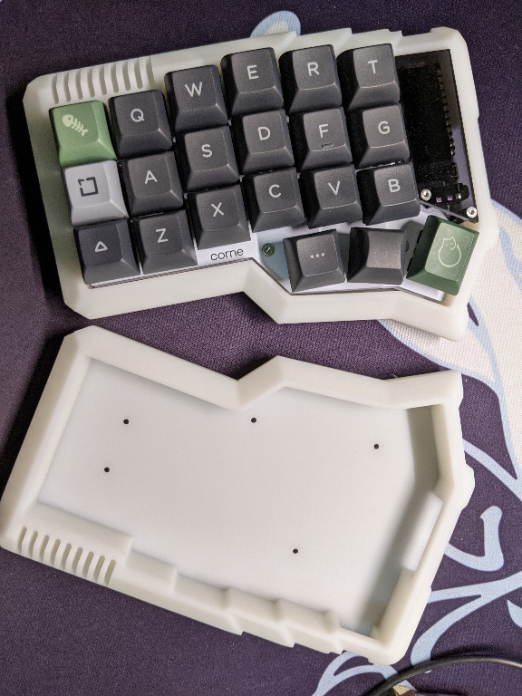 Resin Case for Corne / CRKBD split keyboard (White - 100% infill - SLA ...