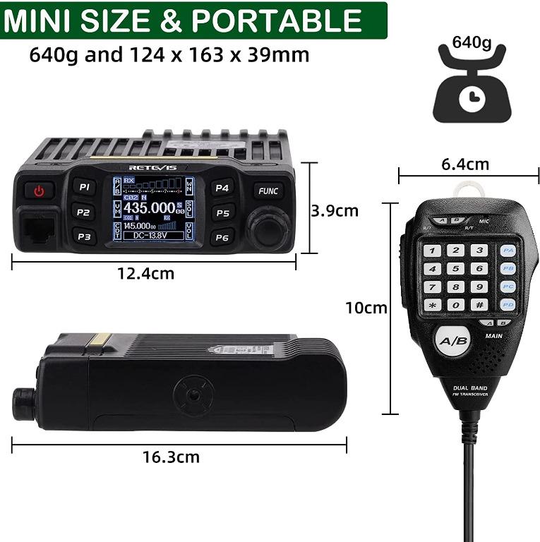 Retevis RT95 Ham Radio Transceiver,Dual Band Transceiver,Rotatable LCD