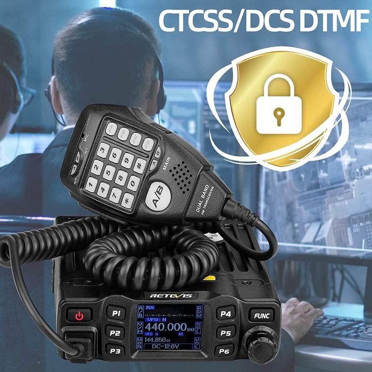 Retevis RT95 Ham Radio Transceiver,Dual Band Transceiver,Rotatable LCD Dual  Display, 200 Channels, 5W/ 15W/ 25W, CTCSS/DCS,Mini Mobile Transceivers with  DTMF Microphone, Audio, Other Audio Equipment on Carousell