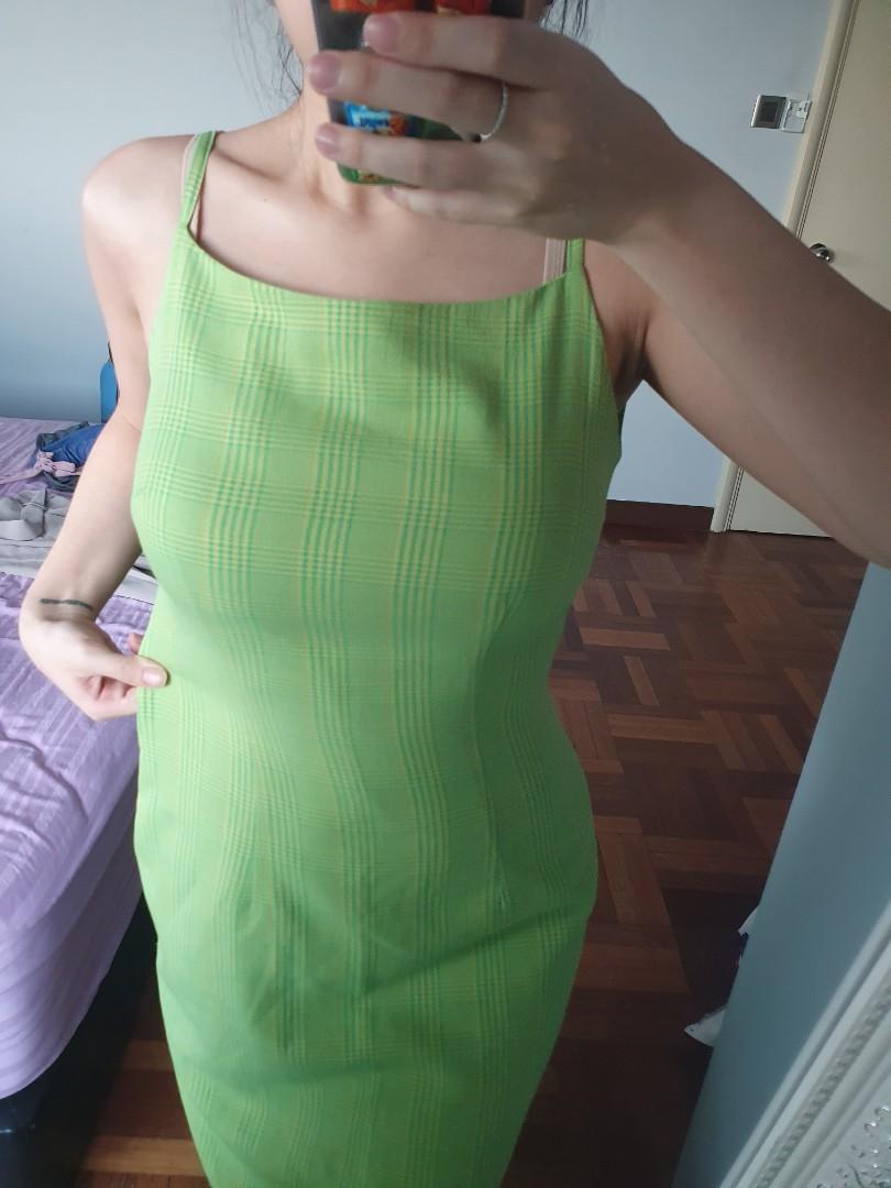SCARLETT Apple Green Strappy Plaid Dress, Women's Fashion, Dresses & Sets, Dresses on Carousell SCARLETT Apple Green Strappy Plaid Dress, Women's Fashion, Dresses & Sets, Dresses on Carousell