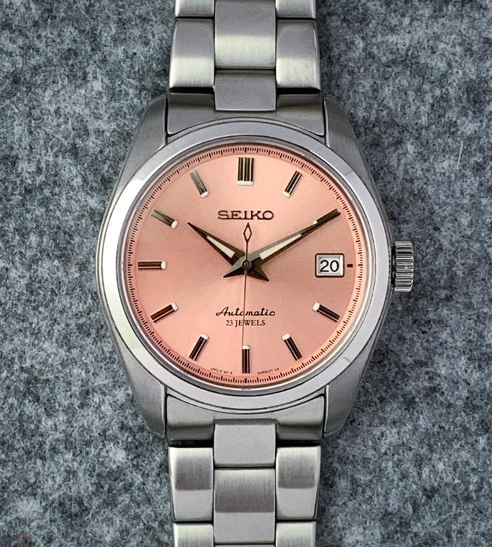 Seiko SARB035 with 'US SARB037 Dial' salmon dial mod, Full Set, Luxury,  Watches on Carousell