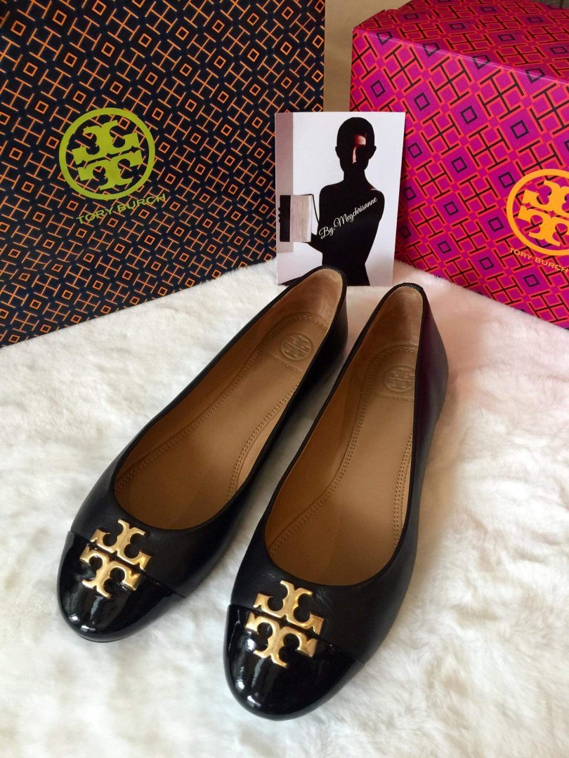 Tory burch flat shoes on sale black