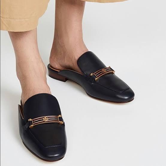 Tory Burch Amelia backless loafers, Fesyen Wanita, Sepatu di Carousell