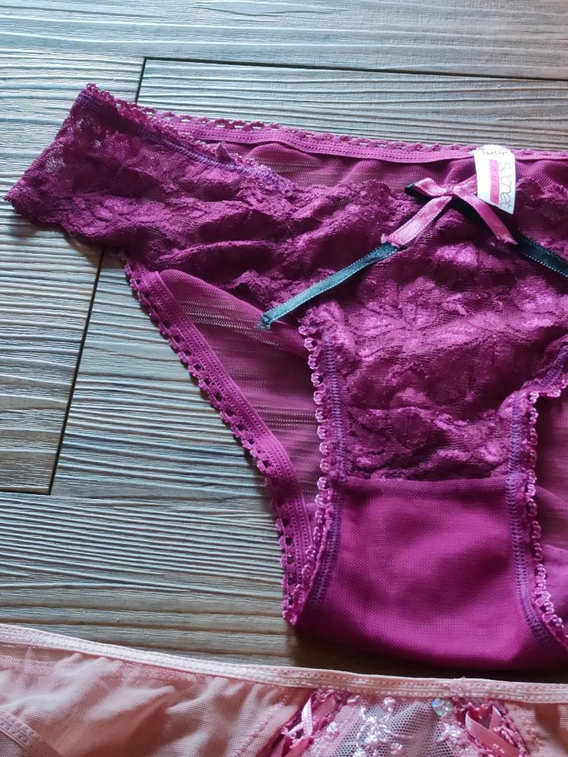 Turkish sexy classic purple pink lace cotton panty lingerie underwear