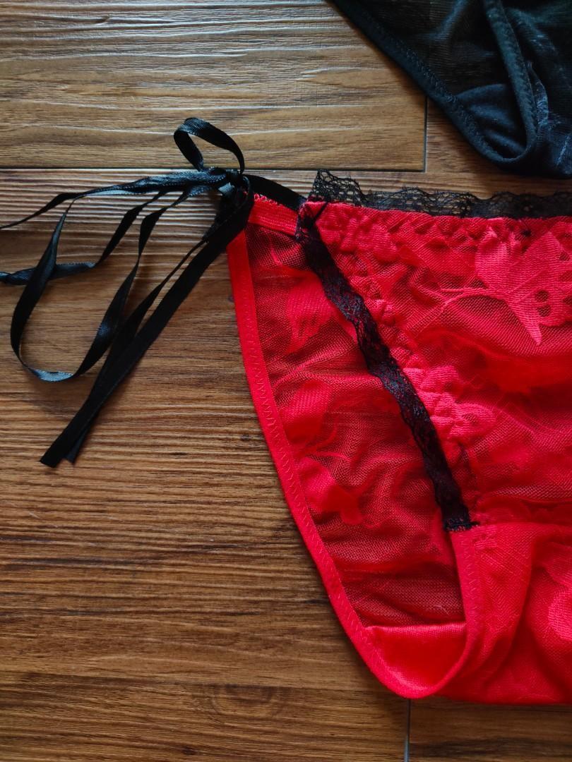 Turkish sexy classic red black lingerie bra and panty underwear thong size  : FR 95c EUR 80c US/UK/CAN 36c IT 3C, Women's Fashion, New Undergarments &  Loungewear on Carousell