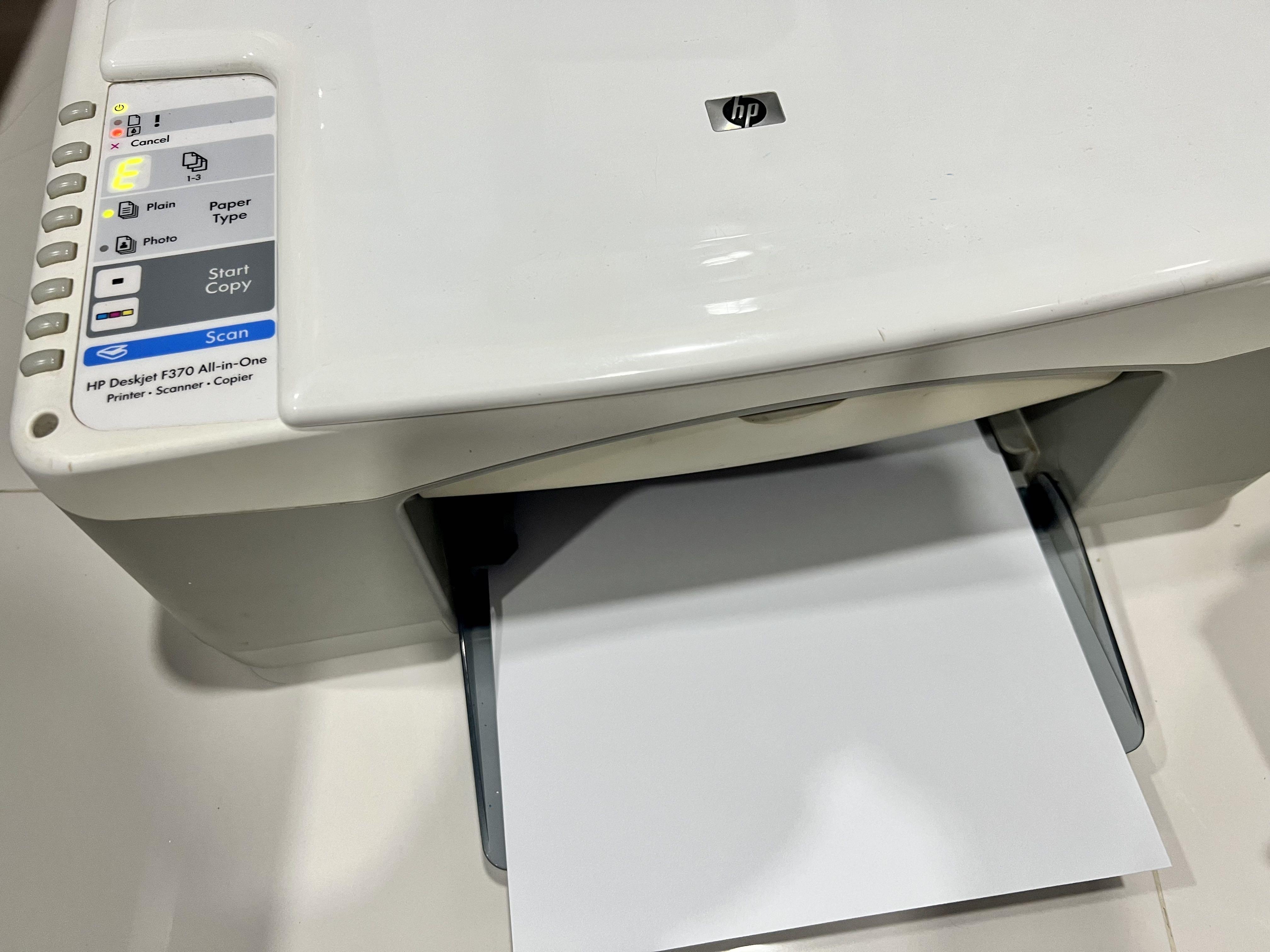 Used HP Deskjet F370 Printer, & Tech, Scanners & Copiers on Carousell