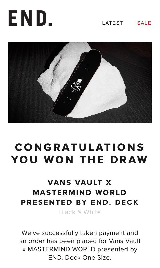 VANS VAULT X MASTERMIND WORLD PRESENTED BY END. DECK 滑板, 運動