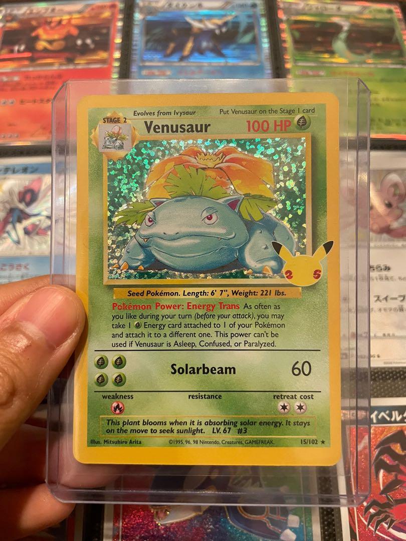 25th anniversary pokemon cards venusaur PSA 10] - Pokémon TCG - - 002/025 - Celebrate the incredible history of the TCG hobby by adding this Venusaur 2021 Pokemon Celebrations Classic Collection #15 CGC Authenticated 9.5 Card to your vault Venusaur 2021 Pokemon Celebrations Classic
