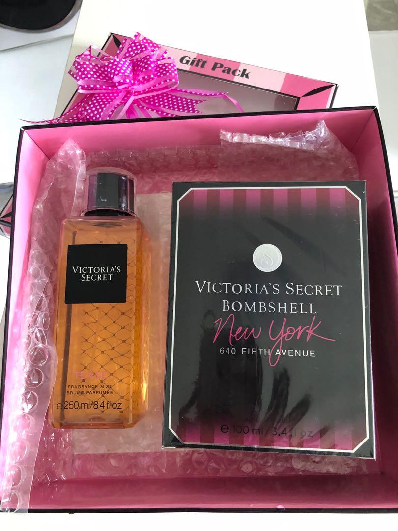Victoria Secret Bombshell (New york) Perfume & Tease body mist Gift