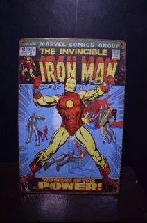 Vintage Iron Man Decor Metal Tin Sign Hang