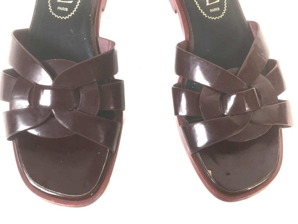 Vintage YSL Yves Saint Laurent Paris Tribute Flat Sandals