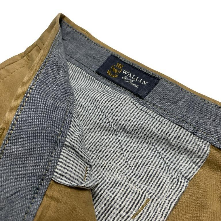 Wallin Bros Slim Fit Khaki Chino Ankle Pants Fesyen Pria