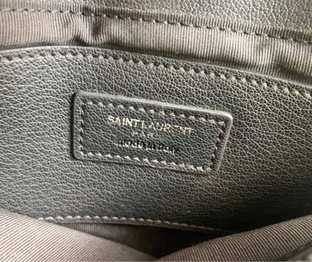 YSL Saint Laurent College Black Caviar Leather Bag With Datecode Serial