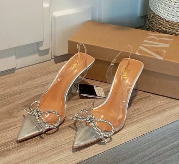 Transparent new arrivals heels zara