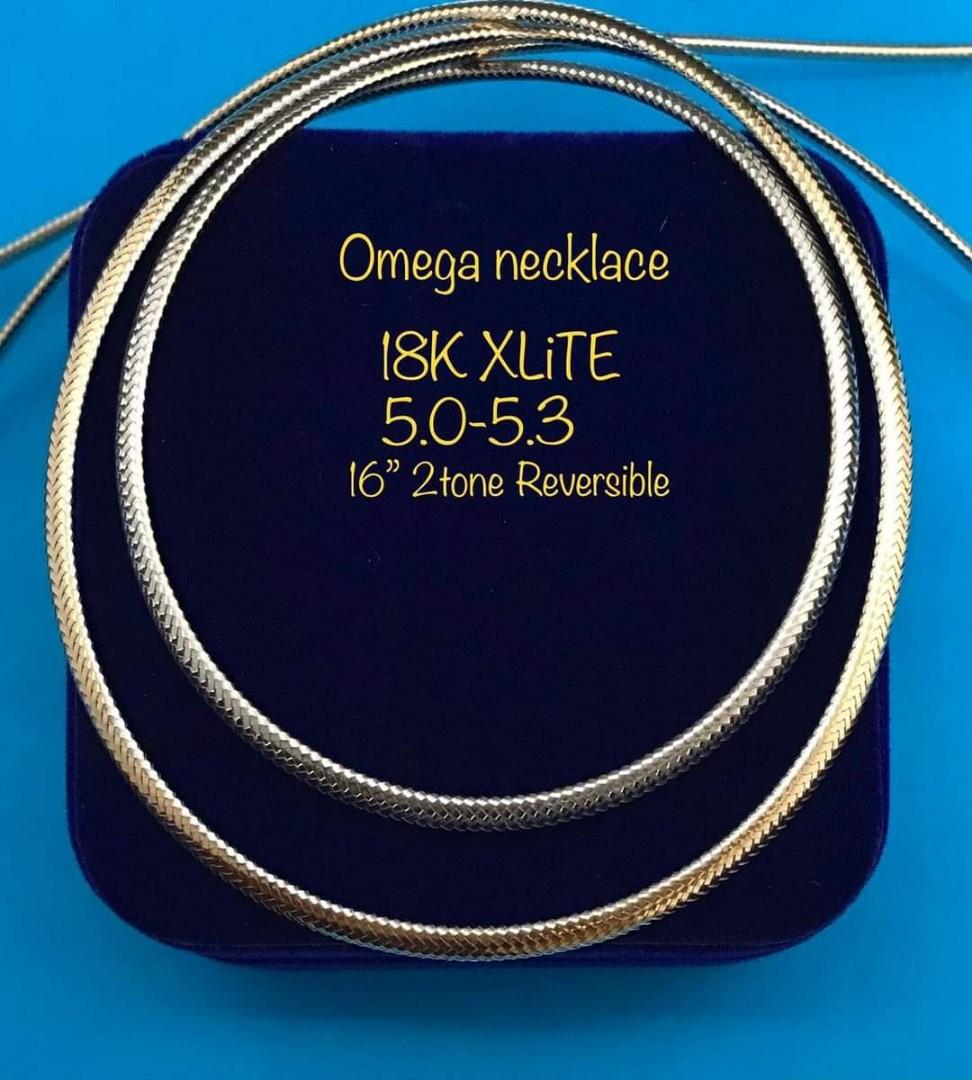 Two tone omega necklace on sale