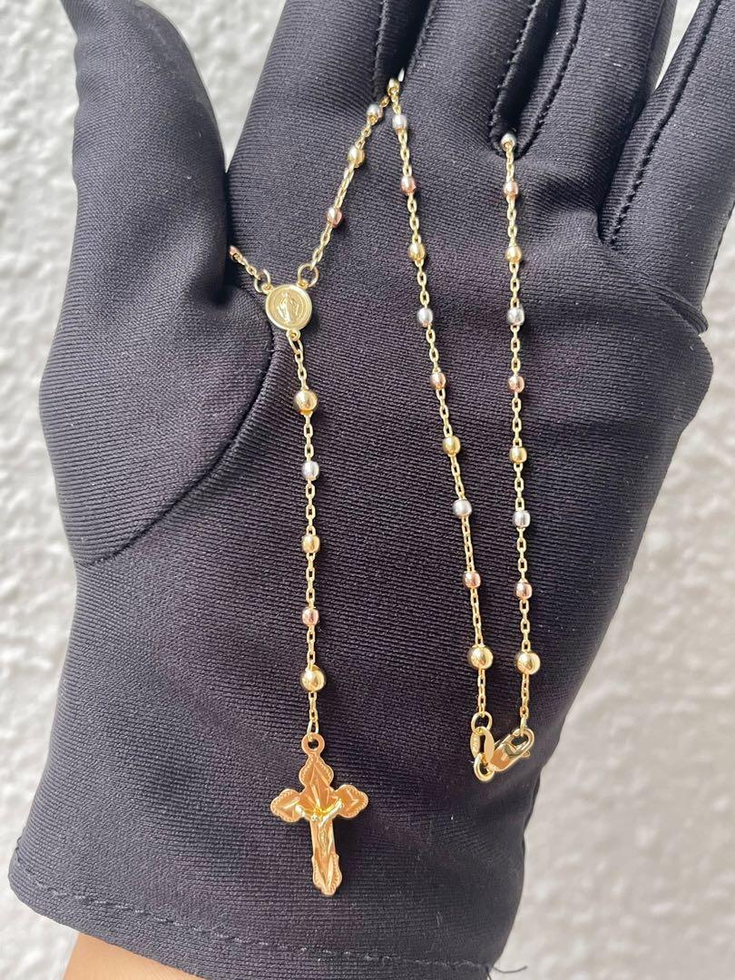 Real best sale gold rosary