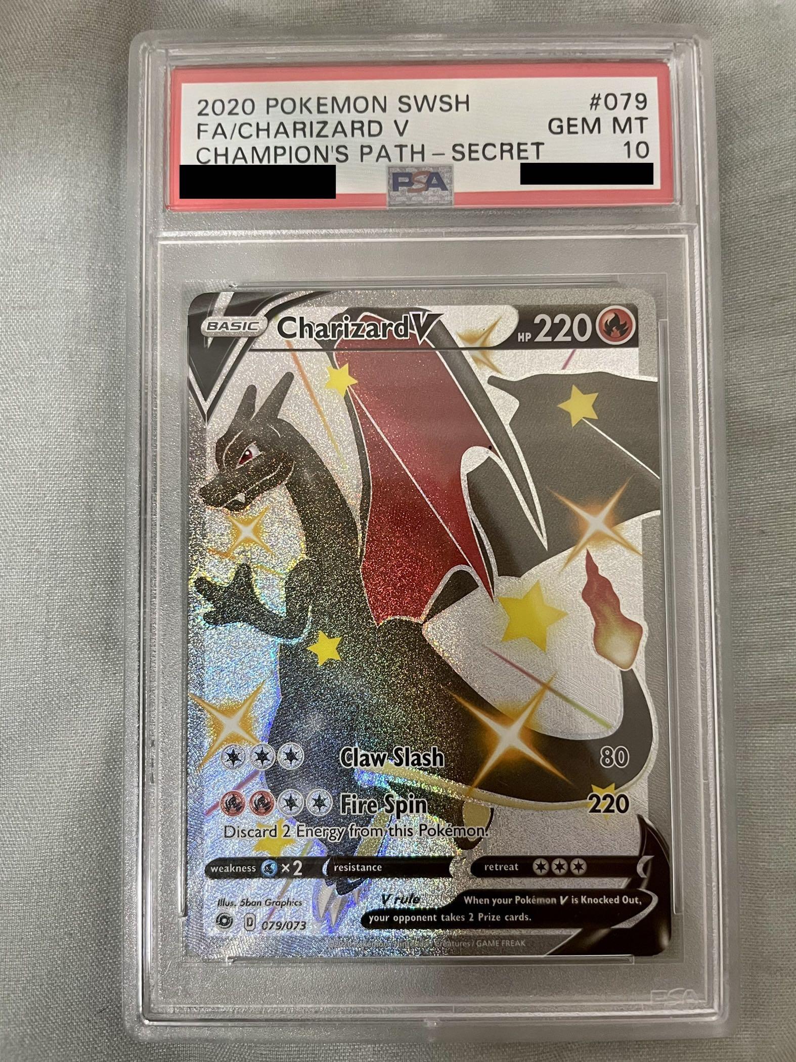 2020 Pokemon SWSH Champions Path 079/073 Shiny Charizard V Secret Rare PSA 10, Hobbies & Toys, Toys & Games on Carousell 2020 Pokemon SWSH Champions Path 079/073 Shiny Charizard V Secret Rare PSA 10, Hobbies & Toys, Toys & Games on Carousell
