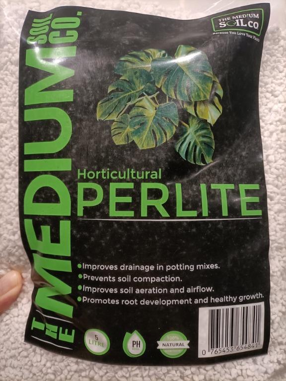 5L, 3mm Perlite Substrate Soil - improve drainage - soil porosity ...