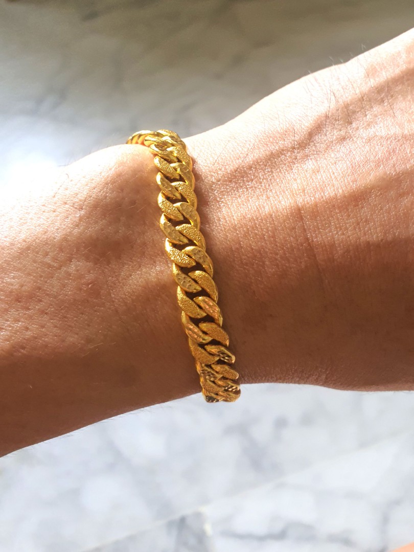 916 Gold Bracelet Hollow Cowboy Cuban Women s Fashion Jewelry