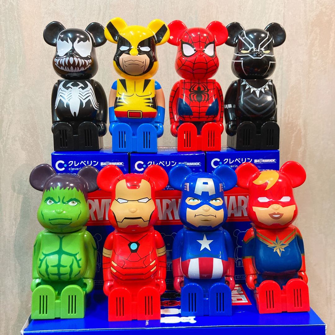 日版Cleverin Be@rbrick Marvel 空間除菌盲盒, 興趣及遊戲, 玩具& 遊戲